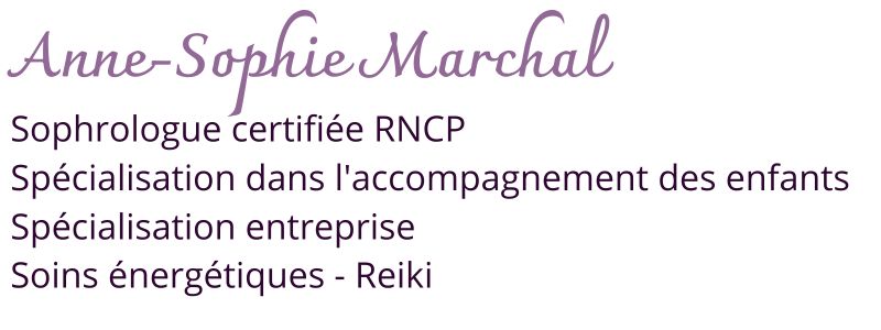 Accueil menu Anne-Sophie Marchal Sophrologue Charente